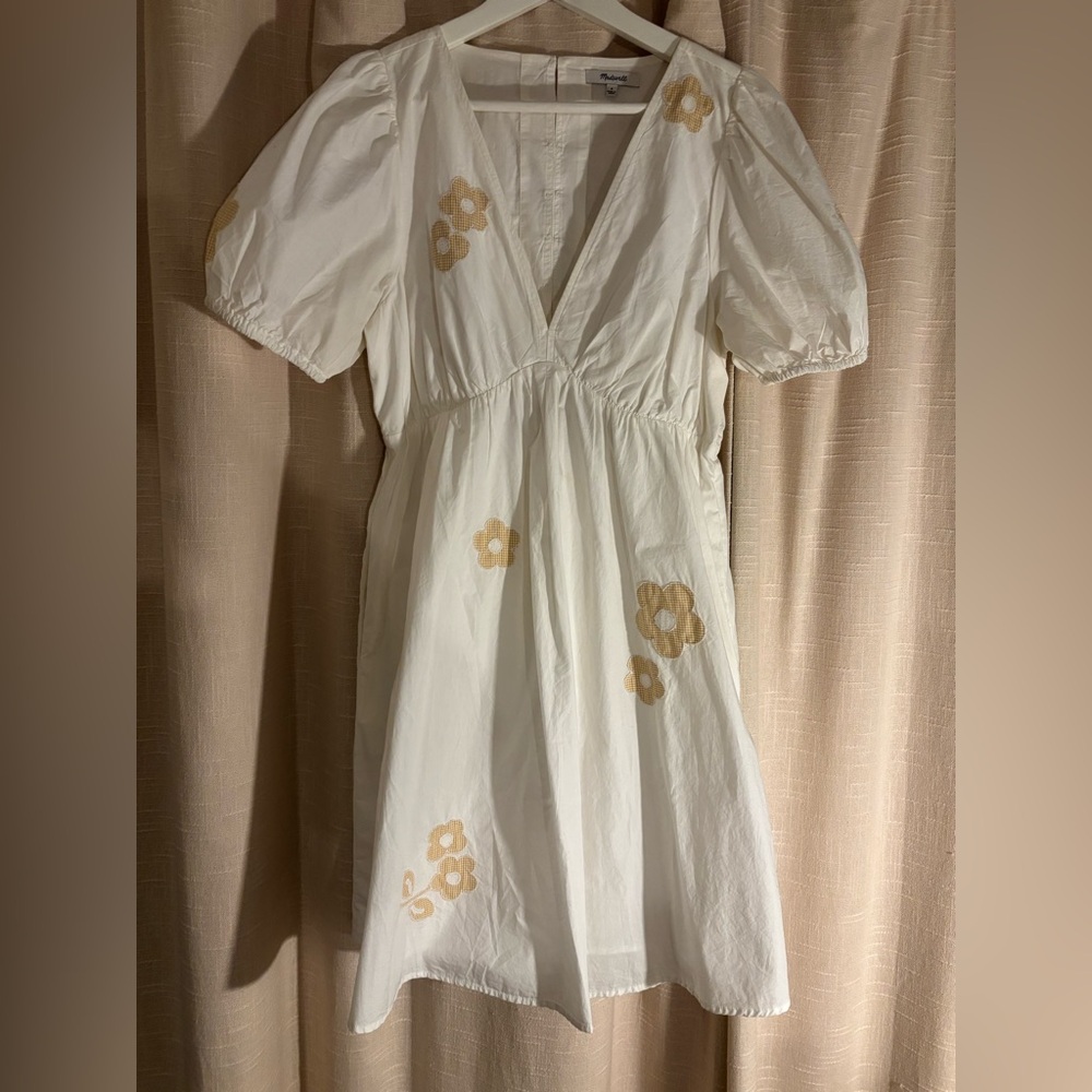 Madewell Cotton Open Back Mini Dress